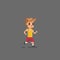 Pixel art style icon running man.