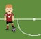 Pixel art style illustration football soccer