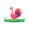 Pixel art turkey. Farm animal for game design