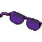 pixel art violet fashion sunglasses