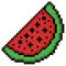 Pixel art watermelon slice