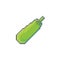 Pixel art zucchini icon.