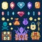 Pixel Arts Pirate Treasures Gems Game Assets