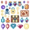 Pixel Arts Treasures and Potions Game Assets