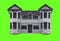 Pixel artwork illustration of house mansion