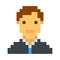 Pixel avatar male cartoon retro game style