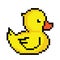 Pixel baby duck image 8 bit