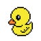 Pixel baby duck image 8 bit