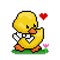 Pixel baby duck image 8 bit