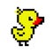 Pixel baby duck image 8 bit