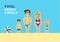 Pixel beach family