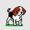 Pixel beagle puppy image Vector