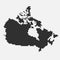 Pixel black of Canada map. Map of Canada. Silhouette of Canada country map. Vector illustration