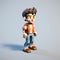 Pixel Boy: 3d Model Of Anthony In Soft Focus Nostalgia Style