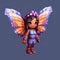 Pixel Butterfly Girl: Low Poly Terracotta Character With Realistic Lighting