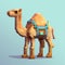 Pixel Camel: Cute Minecraft-inspired Character Art In Voxel Style