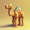 Pixel Camel: A Cute Minecraft-inspired Voxel Art Character