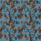 Pixel camo seamless pattern. Fashion blue trendy camouflage for game industry