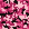 Pixel camo seamless pattern. Fashion pink trendy camouflage for game industry