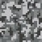 Pixel camo seamless pattern. Grey urban camouflage.