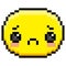 Pixel Cartoon Sad Face