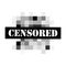 Pixel censored signs. Black censor bar concept. Censorship rectangle.