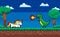 Pixel Character Fight Game Dragon and Unicorn