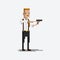 Pixel character of a policeman detective