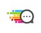 Pixel Chat Icon Logo Design Element