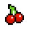 Pixel cherry image for 8 bit games