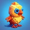 Pixel Chicken: A Cute Minecraft-inspired Voxel Art Character