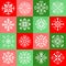 Pixel Christmas Snowflakes Set for Winter Holidays Decoration