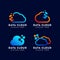 Pixel cloud logo design template. cloud tech logo design. cloud tech icon design