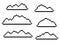 Pixel clouds vector set isolated