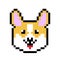 Pixel corgi puppy image Vector