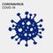 Pixel Coronavirus Bacteria Cell Icon, 2019-nCoV Novel Coronavirus Bacteria.