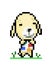 Pixel cute dog image vector