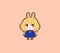 Pixel cute little bunny anime girl, adorable character