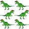 Pixel design. Cartoon Dinosaurs. Dino retro games. Seamless pattern.