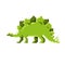 Pixel dinosaur. Stegosaurus. Simple flat vector illustration on a white background