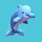 Pixel Dolphin: Playful Voxel Art Illustrations For Minecraft Fans