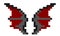 Pixel dragon wing pixel image. Devil wing pattern