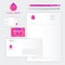 Pixel Drop logo and identity template. Branding of business papers.