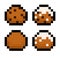 Pixel Dutch Oliebol - vector, isolated