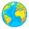 Pixel Earth globe vector