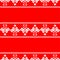 Pixel embroidery Christmas pattern seamless. New Year Vector Background