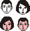 Pixel Faces of a Young Couple