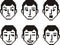 Pixel Faces of a Young Man