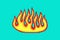 Pixel fire. Art 8 bit fire objects. Game icons set. Comic boom flame effects. Bang burst explode flash dynamite with