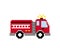 Pixel fire truck image vector